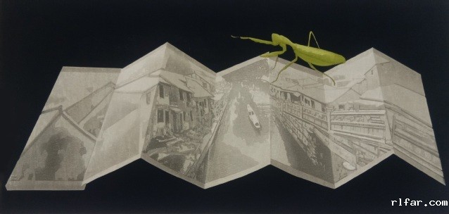 1 陈行烨《江南叙事·伯渎桥融雪》 水印木刻 62x120cm 2025年.jpg